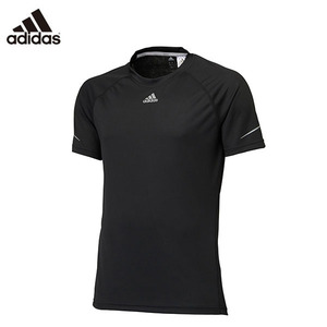 [ новый товар ]adidas Adidas si-kens бег короткий рукав футболка черный O размер 