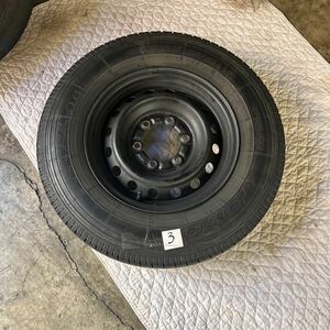 ③トヨタ 純正 ハイエース 200系 スチールホイール 15X6J 195/80R15 107/105L LT 、タイヤは横ヒビのため使えません、