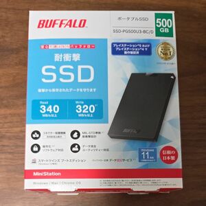 バッファロー　SSD-PG500U3-BC/D [SSD-PG-C/Dシリーズ 500GB ブラック] BUFFALO