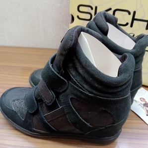 タグ付 未使用 靴 ◆ SKECHERS ◆ インヒール スニーカー ２2.5cm BLACK ◆ スケッチャーズ ◆ レディース 箱入りの画像5
