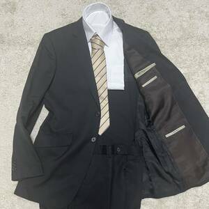 極美品 ポールスミス 『紳士の嗜み』 Paul Smith スーツ セットアップ ジャケット 黒 ブラック Lサイズ 