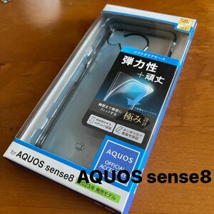 AQUOS sense8 ソフトケース メタリック AQUOSsense8 SH-54D SHG11 ブラック　カバー　（1）