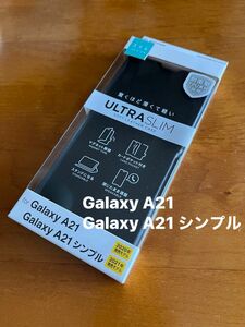 Galaxy A21 ソフトレザーケース 磁石　手帳型　ブラック　カバー　GALAXY A21シンプル　（2）