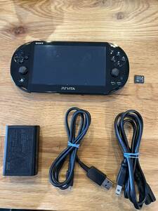 1円スタートSONY ソニー PSVITA ピーエスビータ PCH-2000 BLACK ブラック ゲーム機 中古 通電確認のみ