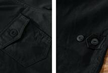初売り ジャケット メンズ スプリングコート 春新品 ジャンパー ブルゾン MA-1 ミリタリージャケット トップス サイズ選択可L ブラック_画像10