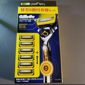 Gillette プロシールドホルダー 電子タイプ 本体 1コ 替刃 6コ付 