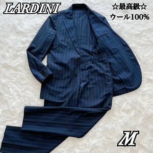 [ ultimate rare ] Lardini LARDINI setup suit dark navy Italy wool 100% stripe business ceremony 46 spring summer autumn winter 
