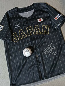 valuable! samurai Japan Los Angeles *doja-s[ large . sho flat ] with autograph uniform + autograph autograph ball ultra rare Japan representative uniform 