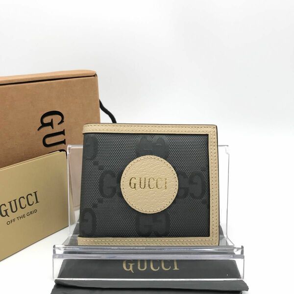 正規品　限定　新品　グッチ財布　グッチ折り財布　グッチキャンバス　グッチレザー　Gucci Off The Grid