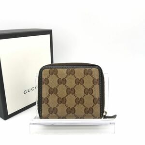 正規品　新品同様　グッチ財布　グッチ折り財布　グッチコーティングキャンバス　GUCCI