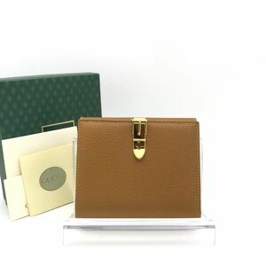 正規品　未使用　グッチ財布　グッチ折り財布　グッチシルヴィ　グッチレザー　 ゴールド金具　GUCCI