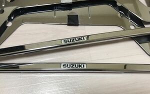 スズキ　SUZUKI 車用 純正 ナンバーフレーム ナンバープレートカバー 送料無料 2枚セット