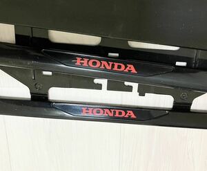 ホンダ 車用 純正 ナンバーフレーム ナンバープレートカバー 送料無料 2枚セット　ブラック
