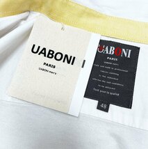 高級EU製＆定価4万◆UABONI*Paris*長袖シャツ*ユアボニ*パリ発◆上品 薄手 洗練 ボタンダウン 無地 カジュアル シンプル オシャレ 春夏 2XL_画像9