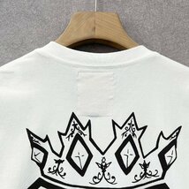 上品・半袖Tシャツ 定価2万◆Emmauela・イタリア・ミラノ発◆コットン100％ 通気 薄手 吸汗 個性 スウェット プルオーバー メンズ 夏服 52_画像5