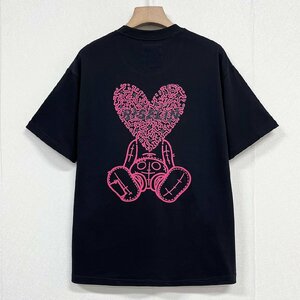 高級ヨーロッパ製※定価2万◆ブルガリア発※RISELIN 半袖Tシャツ 上質 薄手 通気 プリント 遊び心 トップス カットソー 個性 夏服 XL/50