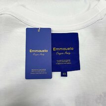 人気・半袖Ｔシャツ 定価2万◆Emmauela・イタリア・ミラノ発◆綿100％ 通気 吸湿 耐久 上品 ロゴ 英字 カットソー スウェット 絶賛 春夏2XL_画像10