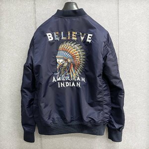  high class * flight jacket /MA-1 regular price 7 ten thousand *Emmauela* Italy * milano departure * thin piece .INDIANS gorgeous embroidery USAF*TYPE M/46 size 