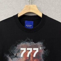 個性・半袖Tシャツ 定価2万◆Emmauela・イタリア・ミラノ発◆コットン100％ ソフト 通気 速乾 オシャレ イラスト カットソー ゆったり M/46_画像4