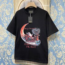 定価2万★christian milada・ミラノ発・半袖Tシャツ★コットン100％ 上品 薄手 個性 クリスマス トップス カットソー プレゼント L/48_画像10