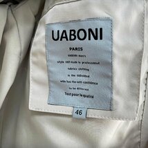 一枚限定EU製＆定価7万◆UABONI*ジャケット*Paris*ユアボニ*パリ発◆薄手 上質 ロング 英字柄 アウター マウンテンパーカ ブルゾン M/46_画像9