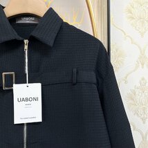 個性EU製＆定価6万◆UABONI*Paris*ジャケット*ユアボニ*パリ発◆上品 薄手 速乾 立体感 無地 ストリート アウター カジュアル 春夏 XL/50_画像7