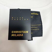 定価4万★christian milada・ミラノ発・ トレーナー★コットン100％ 伸縮性 スウェット プルオーバー おしゃれ 日常 秋冬 L/48サイズ_画像7