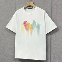 個性ヨーロッパ製※定価2万◆ブルガリア発※RISELIN 半袖Tシャツ 速乾 薄手 通気 英字 カラフル トップス スポーツ ユニセックス 定番 M/46_画像8