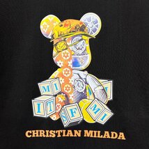 定価2万★christian milada・ミラノ発・半袖Tシャツ★コットン100% 上品 薄手 個性 吸汗速乾 モノグラム 日常 Bearbrick/ベアブリック M/46_画像3