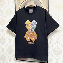 最高級EU製＆定価2万◆UABONI*ユアボニ*Tシャツ*フランス*パリ発◆米国綿 通気 個性 ゆったり カジュアル ベアブリック/Bearbrick XL/50_画像10