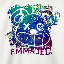 定番・トレーナー 定価4万◆Emmauela・イタリア・ミラノ発◆コットン100％ 個性 クマ 遊び心 可愛い カットソー スウェット 2XL/52サイズ_画像6