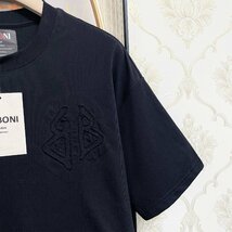 個性EU製＆定価2万◆UABONI*Paris*半袖Tシャツ*ユアボニ*パリ発◆コットン100％ 薄手 伸縮性 ストリート カットソー シンプル メンズ 夏 XL_画像7