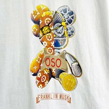 定番 定価2万 FRANKLIN MUSK・アメリカ・ニューヨーク発 半袖Tシャツ 上質 通気 快適 モノグラム アメカジ ベアブリック/Bearbrick サイズ1_画像4