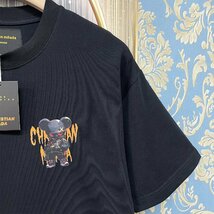 定価2万★christian milada・ミラノ発・半袖Tシャツ★上品 通気 快適 ゆったり おしゃれ 個性 スウェット ストリート ユニセックス 夏服 XL_画像7