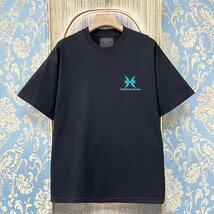 定価2万★christian milada・ミラノ発・半袖Tシャツ★綿100％ 高級 吸汗 通気 個性 魚座柄 トップス カットソー 男女兼用 夏服 XL/50サイズ_画像2