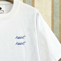 逸品 定価2万 FRANKLIN MUSK・アメリカ・ニューヨーク発 半袖Tシャツ 上質 薄手 吸湿 ウサギ カットソー スタイリッシュ 日常 サイズ4_画像4