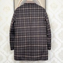 最高峰EU製＆定価7万◆UABONI*Paris*テーラードジャケット*ユアボニ*パリ発◆上級カシミヤ 暖かさ ソフト チェック柄 ビジネス 紳士 L/48_画像2