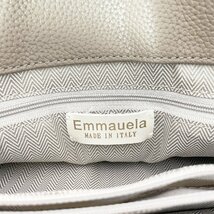 上品・ショルダーバッグ 定価12万◆Emmauela・イタリア・ミラノ発◆上質牛革 レザー 大容量 斜め掛け お手持ち 2WAY クラシック オフィス_画像10