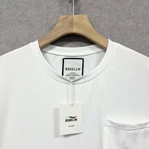 上級ヨーロッパ製※定価2万◆ブルガリア発※RISELIN 半袖Tシャツ 綿100％ 爽やか 薄手 快適 無地 モノトーン トップス スウェット 夏 2XL_画像3