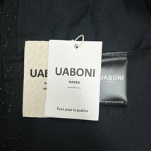 絶賛EU製＆定価2万◆UABONI*Paris*半袖Tシャツ*ユアボニ*フランス◆快適 吸汗 薄手 総柄 キラキラ チェーン カットソー スウェット 街着 L_画像9