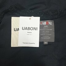 絶賛EU製＆定価2万◆UABONI*Paris*半袖Tシャツ*ユアボニ*フランス◆快適 吸汗 薄手 総柄 キラキラ チェーン カットソー スウェット 街着 M_画像10