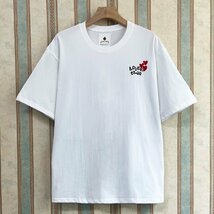 人気 定価2万 FRANKLIN MUSK・アメリカ・ニューヨーク発 半袖Tシャツ 快適 薄手 通気 お洒落 ハート 可愛い スウェット ゆったり サイズ3_画像2