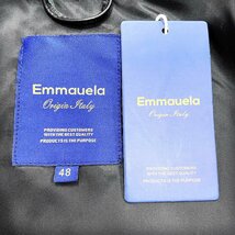 個性・ライダース 定価16万◆Emmauela・イタリア・ミラノ発◆上質牛革 重厚 USAF*TYPE スカル刺繍 本革 レザージャケット XL/50サイズ_画像9