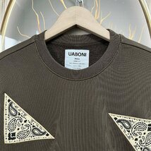 ★★人気EU製＆定価5万◆UABONI*Paris*トレーナー*ユアボニ*パリ発◆米国産コットン100％ 暖か カシューナッツ柄 プルオーバー レジャー M_画像3