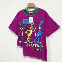 個性ヨーロッパ製※定価2万◆ブルガリア発※RISELIN 半袖Tシャツ 可愛い ゆったり ダメージ加工 ウサギ トップス アシンメトリー 街着 M/46_画像7