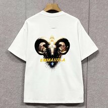 新作・半袖Tシャツ 定価2万◆Emmauela・イタリア・ミラノ発◆コットン100％ 通気 快適 おひつじ座 オシャレ トップス カッコイイ 普段着2XL_画像1