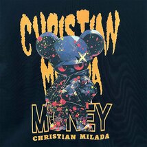 定価2万★christian milada・ミラノ発・半袖Tシャツ★上品 通気 快適 ゆったり おしゃれ 個性 スウェット ストリート ユニセックス 夏服 52_画像3