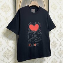 人気EU製＆定価2万◆UABONI*Paris*半袖Tシャツ*ユアボニ*パリ発◆高品質綿100% 快適 吸汗 個性 カットソー スウェット カップル 男女兼用 L_画像8