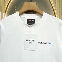 個性EU製＆定価2万◆UABONI*Paris*半袖Tシャツ*ユアボニ*パリ発◆コットン100％ 人気 通気 吸汗 遊び心 カットソー ストリート 夏 M/46_画像3