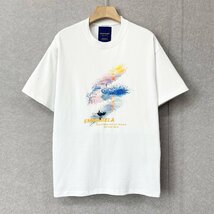 絶賛・半袖Tシャツ 定価2万◆Emmauela・イタリア・ミラノ発◆綿100％ 上質 吸汗速乾 個性 夕焼け スウェット レジャー リゾート 夏服 2XL_画像1